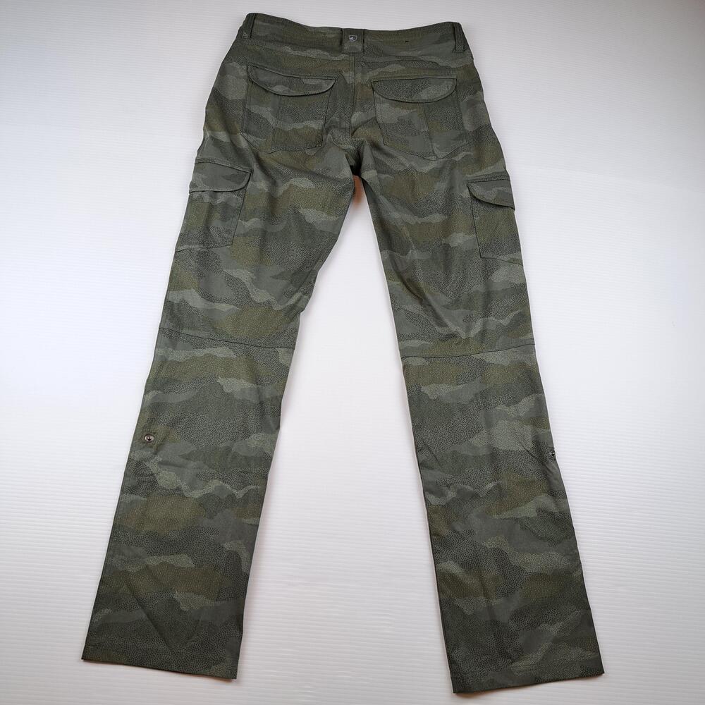 Kuhl Pants Womens 4 Green Camo Cargo Lightweight Hiking Outdoor Travel Trail - Picture 4 of 14